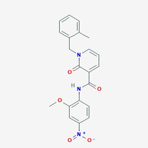molecular formula C21H19N3O5 B2728956 N-(2-methoxy-4-nitrophenyl)-1-(2-methylbenzyl)-2-oxo-1,2-dihydropyridine-3-carboxamide CAS No. 941988-97-2