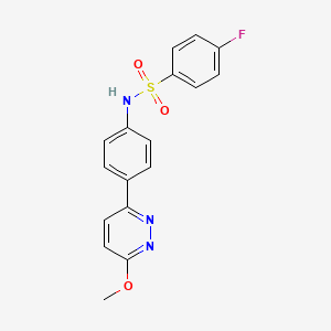 4-fluoro-N-[4-(6-methoxypyridazin-3-yl)phenyl]benzenesulfonamide