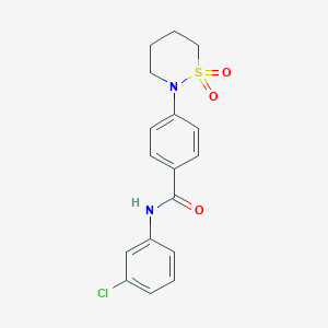 molecular formula C17H17ClN2O3S B2728964 N-(3-chlorophenyl)-4-(1,1-dioxothiazinan-2-yl)benzamide CAS No. 899952-74-0
