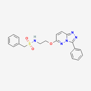 molecular formula C20H19N5O3S B2728970 1-phenyl-N-(2-((3-phenyl-[1,2,4]triazolo[4,3-b]pyridazin-6-yl)oxy)ethyl)methanesulfonamide CAS No. 1020975-89-6