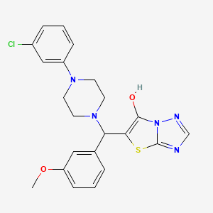 5-((4-(3-Chlorophenyl)piperazin-1-yl)(3-methoxyphenyl)methyl)thiazolo[3,2-b][1,2,4]triazol-6-ol
