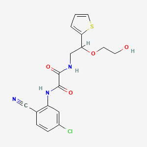 molecular formula C17H16ClN3O4S B2728974 N1-(5-chloro-2-cyanophenyl)-N2-(2-(2-hydroxyethoxy)-2-(thiophen-2-yl)ethyl)oxalamide CAS No. 2034313-24-9