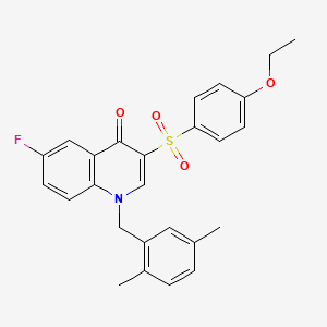 1-[(2,5-Dimethylphenyl)methyl]-3-(4-ethoxyphenyl)sulfonyl-6-fluoroquinolin-4-one