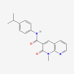 molecular formula C19H19N3O2 B2729015 1-methyl-2-oxo-N-[4-(propan-2-yl)phenyl]-1,2-dihydro-1,8-naphthyridine-3-carboxamide CAS No. 899740-91-1