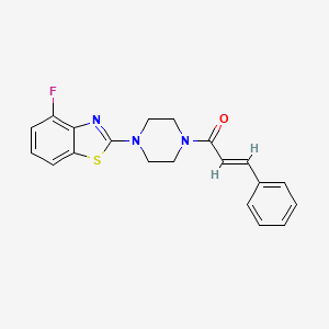 molecular formula C20H18FN3OS B2729031 4-fluoro-2-{4-[(2E)-3-phenylprop-2-enoyl]piperazin-1-yl}-1,3-benzothiazole CAS No. 897480-90-9