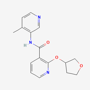 molecular formula C16H17N3O3 B2729033 N-(4-methylpyridin-3-yl)-2-((tetrahydrofuran-3-yl)oxy)nicotinamide CAS No. 2034387-76-1