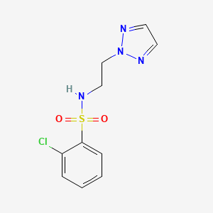 molecular formula C10H11ClN4O2S B2729037 N-(2-(2H-1,2,3-triazol-2-yl)ethyl)-2-chlorobenzenesulfonamide CAS No. 2097914-96-8