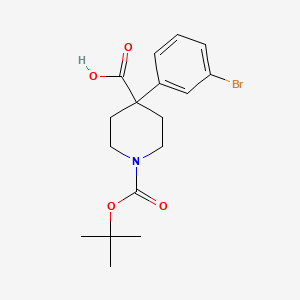 4-(3-Bromophenyl)-1-(tert-butoxycarbonyl)piperidine-4-carboxylic acid