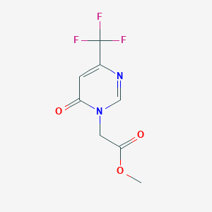molecular formula C8H7F3N2O3 B2729057 Methyl 2-(6-oxo-4-(trifluoromethyl)pyrimidin-1(6H)-yl)acetate CAS No. 2004497-81-6