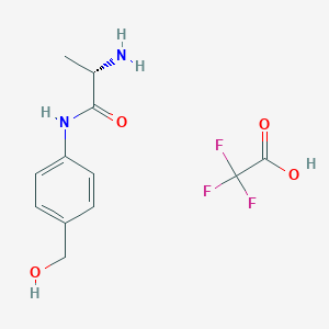 (2S)-2-Amino-N-[4-(hydroxymethyl)phenyl]propanamide;2,2,2-trifluoroacetic acid