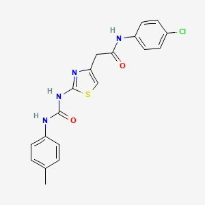 N-(4-chlorophenyl)-2-(2-(3-(p-tolyl)ureido)thiazol-4-yl)acetamide