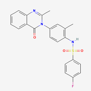 4-fluoro-N-(2-methyl-4-(2-methyl-4-oxoquinazolin-3(4H)-yl)phenyl)benzenesulfonamide