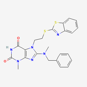 7-(2-(benzo[d]thiazol-2-ylthio)ethyl)-8-(benzyl(methyl)amino)-3-methyl-1H-purine-2,6(3H,7H)-dione