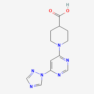 1-(6-(1H-1,2,4-triazol-1-yl)pyrimidin-4-yl)piperidine-4-carboxylic acid