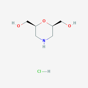 [(2R,6S)-6-(Hydroxymethyl)morpholin-2-yl]methanol;hydrochloride