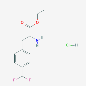 Ethyl 2-amino-3-(4-(difluoromethyl)phenyl)propanoate hcl