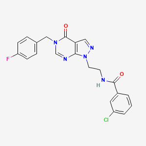 3-chloro-N-(2-(5-(4-fluorobenzyl)-4-oxo-4,5-dihydro-1H-pyrazolo[3,4-d]pyrimidin-1-yl)ethyl)benzamide