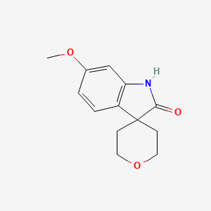 molecular formula C13H15NO3 B2729145 6-Methoxy-1H-spiro[indole-3,4'-oxane]-2-one CAS No. 2197056-92-9
