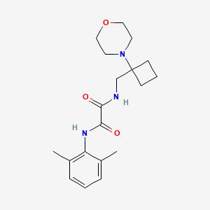 molecular formula C19H27N3O3 B2729164 N'-(2,6-dimethylphenyl)-N-{[1-(morpholin-4-yl)cyclobutyl]methyl}ethanediamide CAS No. 2380179-91-7