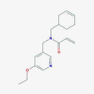 molecular formula C18H24N2O2 B2729199 N-(Cyclohex-3-en-1-ylmethyl)-N-[(5-ethoxypyridin-3-yl)methyl]prop-2-enamide CAS No. 2411279-58-6