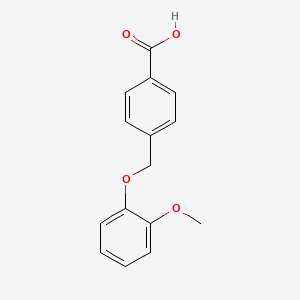 molecular formula C15H14O4 B2729209 4-[(2-Methoxyphenoxy)methyl]benzoic acid CAS No. 149288-68-6