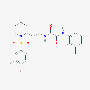 molecular formula C24H30FN3O4S B2729225 N'-(2,3-dimethylphenyl)-N-{2-[1-(4-fluoro-3-methylbenzenesulfonyl)piperidin-2-yl]ethyl}ethanediamide CAS No. 898461-03-5