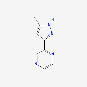 molecular formula C8H8N4 B2729237 2-(5-methyl-1H-pyrazol-3-yl)pyrazine CAS No. 192711-19-6