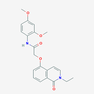 molecular formula C21H22N2O5 B2729270 N-(2,4-dimethoxyphenyl)-2-[(2-ethyl-1-oxo-1,2-dihydroisoquinolin-5-yl)oxy]acetamide CAS No. 906156-20-5