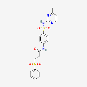 3-(Benzenesulfonyl)-N-{4-[(4-methylpyrimidin-2-YL)sulfamoyl]phenyl}propanamide