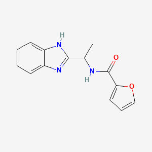 molecular formula C14H13N3O2 B2729351 N-(1-(1H-Benzo[d]imidazol-2-yl)ethyl)furan-2-carboxamide CAS No. 376620-59-6