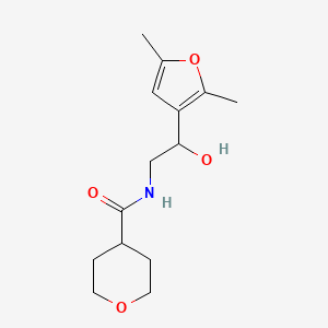 molecular formula C14H21NO4 B2729365 N-[2-(2,5-dimethylfuran-3-yl)-2-hydroxyethyl]oxane-4-carboxamide CAS No. 2310147-76-1