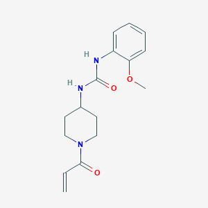molecular formula C16H21N3O3 B2729370 3-(2-Methoxyphenyl)-1-[1-(prop-2-enoyl)piperidin-4-yl]urea CAS No. 2094170-46-2