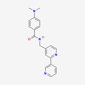 molecular formula C20H20N4O B2729434 N-({[2,3'-bipyridine]-4-yl}methyl)-4-(dimethylamino)benzamide CAS No. 1904375-30-9