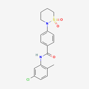 molecular formula C18H19ClN2O3S B2729485 N-(5-chloro-2-methylphenyl)-4-(1,1-dioxo-1lambda6,2-thiazinan-2-yl)benzamide CAS No. 899756-87-7
