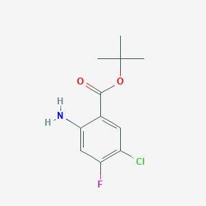 molecular formula C11H13ClFNO2 B2729489 Tert-butyl 2-amino-5-chloro-4-fluorobenzoate CAS No. 2248287-37-6