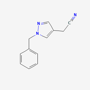 molecular formula C12H11N3 B2729550 2-(1-benzyl-1h-pyrazol-4-yl)acetonitrile CAS No. 1510663-23-6