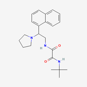 molecular formula C22H29N3O2 B2729558 N-tert-butyl-N'-[2-(naphthalen-1-yl)-2-(pyrrolidin-1-yl)ethyl]ethanediamide CAS No. 941872-14-6