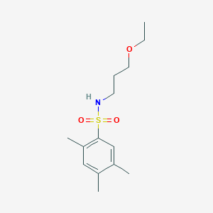 molecular formula C14H23NO3S B272961 N-(3-ethoxypropyl)-2,4,5-trimethylbenzenesulfonamide 