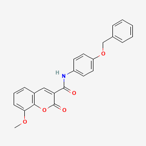molecular formula C24H19NO5 B2729641 N-[4-(benzyloxy)phenyl]-8-methoxy-2-oxo-2H-chromene-3-carboxamide CAS No. 433945-19-8