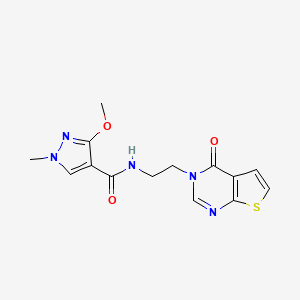 3-methoxy-1-methyl-N-(2-(4-oxothieno[2,3-d]pyrimidin-3(4H)-yl)ethyl)-1H-pyrazole-4-carboxamide