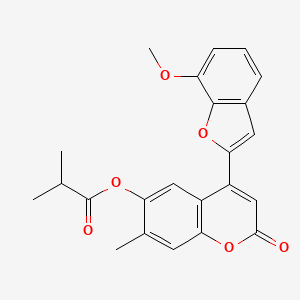 4-(7-methoxy-1-benzofuran-2-yl)-7-methyl-2-oxo-2H-chromen-6-yl 2-methylpropanoate