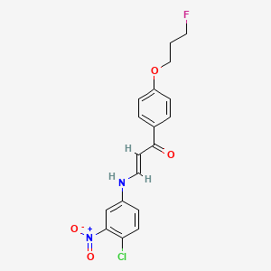 (E)-3-(4-chloro-3-nitroanilino)-1-[4-(3-fluoropropoxy)phenyl]prop-2-en-1-one