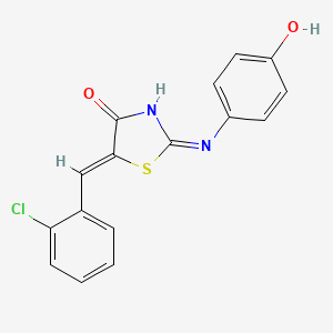(2Z,5Z)-5-(2-chlorobenzylidene)-2-((4-hydroxyphenyl)imino)thiazolidin-4-one