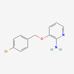 molecular formula C12H11BrN2O B2729715 3-[(4-Bromophenyl)methoxy]pyridin-2-amine CAS No. 866135-55-9