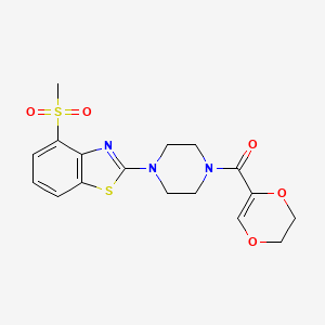 (5,6-Dihydro-1,4-dioxin-2-yl)(4-(4-(methylsulfonyl)benzo[d]thiazol-2-yl)piperazin-1-yl)methanone