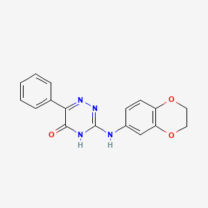 3-(2,3-Dihydro-1,4-benzodioxin-6-ylamino)-6-phenyl-1,2,4-triazin-5-ol