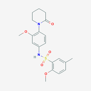 2-methoxy-N-(3-methoxy-4-(2-oxopiperidin-1-yl)phenyl)-5-methylbenzenesulfonamide