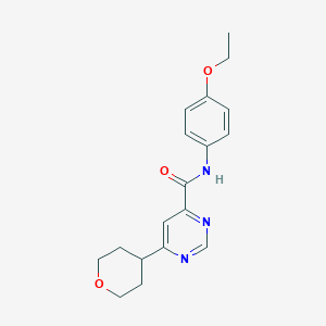 N-(4-Ethoxyphenyl)-6-(oxan-4-yl)pyrimidine-4-carboxamide