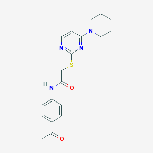 N-(4-acetylphenyl)-2-((4-(piperidin-1-yl)pyrimidin-2-yl)thio)acetamide