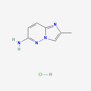 molecular formula C7H9ClN4 B2729778 2-Methylimidazo[1,2-b]pyridazin-6-amine;hydrochloride CAS No. 2460757-57-5
